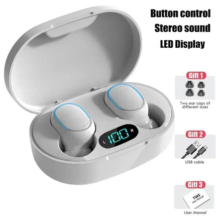 TWS Wireless Earphones Music Headset Bluetooth LED Display HiFi Earphone Waterproof Sport Wireless Headphone With Mic Earplugs