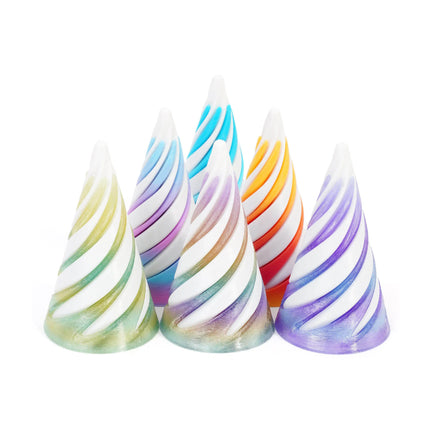 3D Printed Decoration Mini Vortex Printed Spiral Conae Fidget Toy Impossible Pyramid Passthrough Sculpture Thread Illusion Gift