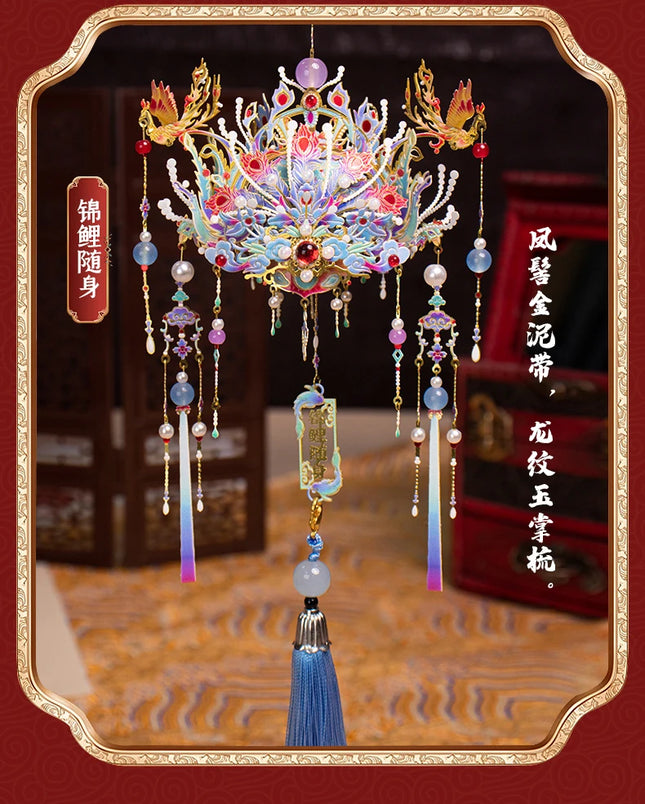 MMZ MODEL Chinese style 3D Metal Puzzle Phoenix Crown Gift for girlfriend, creative gift for car decoration