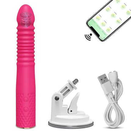 Automatic Telescopic Thrusting Realistic Dildo Vibrator for Women G Spot Clitoral Anal Stimulation Sex Machine Sex Toys Adult 18