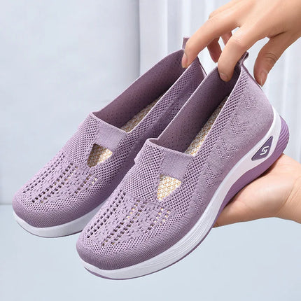 Comfortable Spring Women Shoes Soft Leather Upper Vulcanized Sneakers for Middle Aged Mothers and Kids Lightweight Breathable
