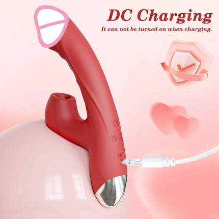 2 in1 G Spot Rabbit Vibrator for Women Nipple Clitoris Stimulator Dildo Massager Adults Masturbator Female Sex Toy for Adults 18