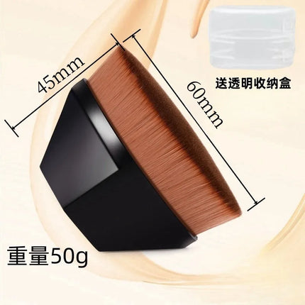 Streak-Free Foundation Brush - High-Density Vegan Fiber for Liquid & BB Cream, Magic  Application, Travel-Friendly Beauty Tool