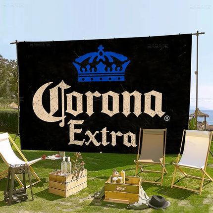 C-Corona E-Extra Beer Anime Chart Creative Pattern Hanging Flag Polyester Printed Banner Hand Pulled Flag