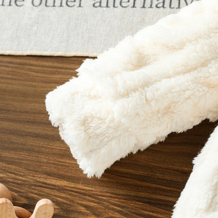 Autumn Winter Newborn Baby Romper Boys Girls Lovely Hooded Long Sleeve Infant Bodysuit Warm Jumpsuit Toddler Daily Clothes 0-1Y