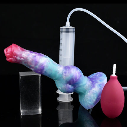 NNSX Ejaculation Dildo with Strong Sucker Wolf/Dog Anal Plug Silicone Adult Sex Toy Anal Dilator G-spot Massage Masturbation