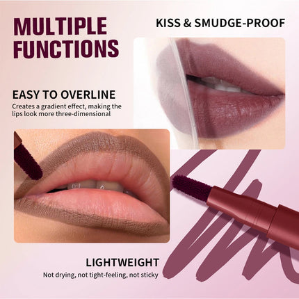 Lakerain Lip Liner Pencil Ballpoint Felt Tip Transfer-proof Lip Liner Stain Smudge-proof Waterproof Lip Liners Natural Makeup