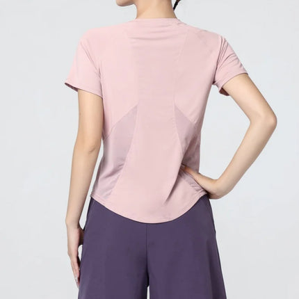 PHIGEER quick dry sport tops for women with short sleeve breathable running shirt lightweight athletic tee for hiking yoga gym