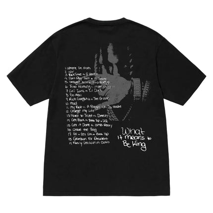 King Von Top of The World Tee Black Unisex High-end Luxury Classic Y2k Short Sleeves Classic Couples Streetwear Trendy Cotton
