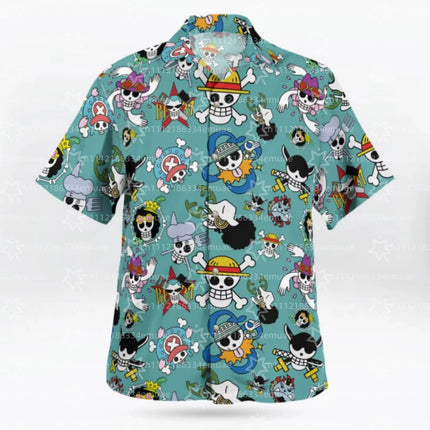 2026 Gengar Pattern Pokemon Button Up Hawaiian Shirt Leisure Dry Quickly Men's Shirt Kid's Clothing Tee Top Women's Clothing