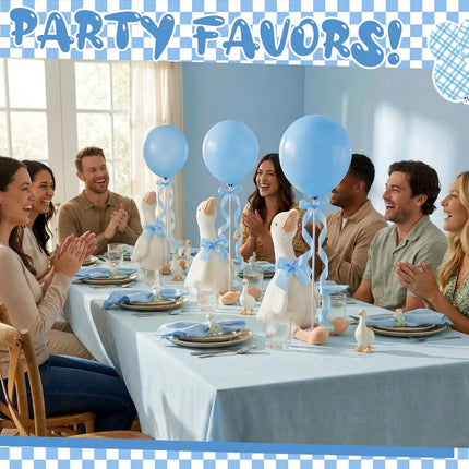 6/10Sets One Silly Goose Table Centerpieces Goose Stuffed Animal Plush Toy Baby Shower 1st Birthday Decoration Party Favors Gift