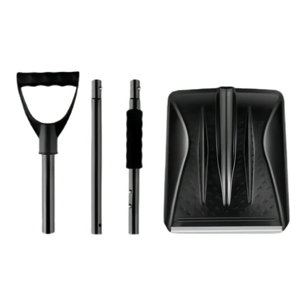Snow Shovel with Adjustable Length D-Grip Handle Driveway Scoop Shovel for Car Snow Removal Portable for Home Garage Garden Camp