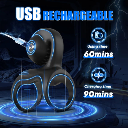 Vibrating Cock Ring Snail Vibe Clitoral Stimulator Penis Ring Sleeve Vibrator Couples Adult Sex Toys for Men Women