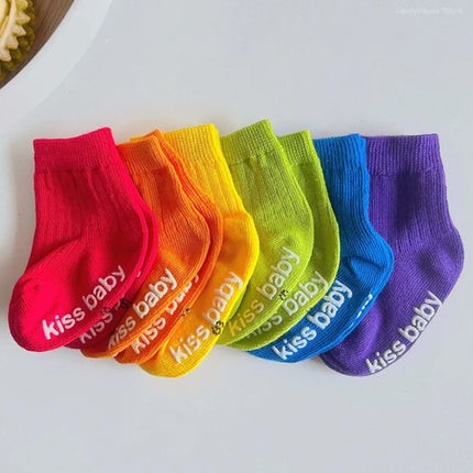 Spring Autumn New Baby Children Sock Comfortable Sweat-absorbing Breathable Non Slip Infant Kids Stockings Boy Girl Cotton Socks
