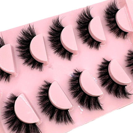 New 5 pairs of fake eyelashes, mink fur soft and fluffy, short,  drag queen lashes naturally curled, suitable for self grafting