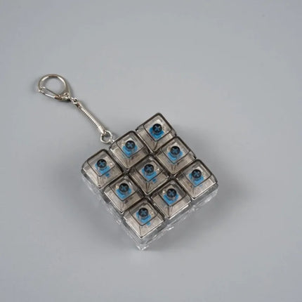 1PCS 9 Keys Keyboard Keychain Stress-Relief Toys Mechanical Button for People with Anxiety Office Desk Accessory