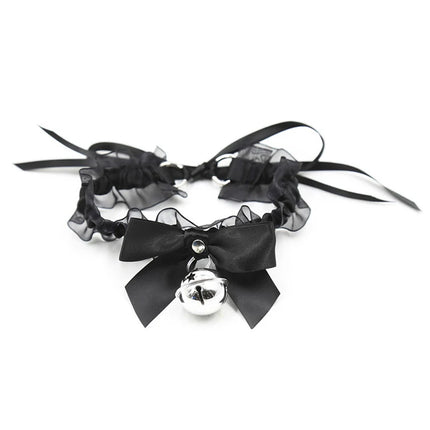 Bell Black Lace Necklace for Women Sex Slave Bdsm Bondage Collar Sexy Toys for Couples Sex Accessories