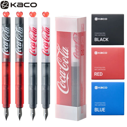 KACO Coca Cola Fountain Pen,EF Hooded Nib Leak-Proof Technology&Iconic Coke Aesthetics Pen For Young Writers&Collectors BestGift
