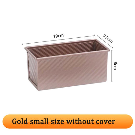 Rectangle Loaf Pan Baking Toast Pullman Box Tray Cake Tin Pans Molds Mold Lid Plates Making Non French Tool Metal Nonstick Mould