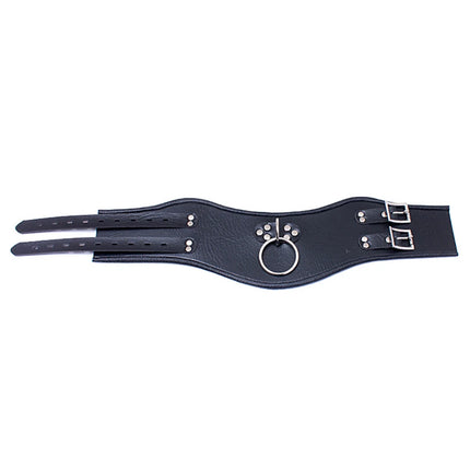 Erotic Black Soft Sponge Padded Inside Leather Chastity Posture Neck Collar For Bdsm Choker Bondage Couples Harness Sex Product