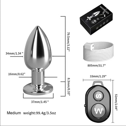 Adult Sex Toys Metal Double-Ended Anal Plug Couple Flirt Male and Female Anal Dildo G-Spot Massage Sm Woman Plug Masturbator