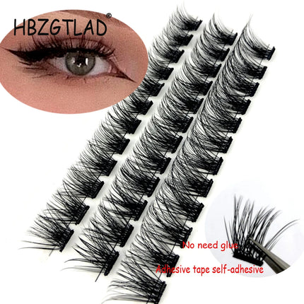 HBZGTLAD 15 Row Fairy Eyelash Cluster Manga Eyelash Cluster Transparent Spike Anime Eyelash Extension Makeup Tool Personal Manga