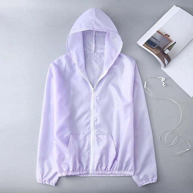 Quick Dry Breathable Sunscreen Coat Women Men Lightweight Coats for Running Camping Hiking Traveling UV Protection Thin Jackets