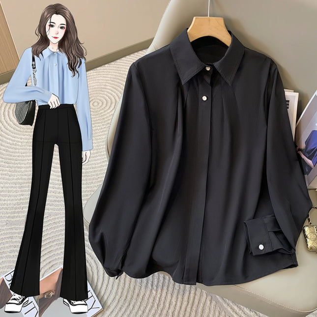 Plus Size Shirts And Blouses For Women Spring 2025 New Long Sleeve Shirt Woman Lady Office Work Wear Elegant Shirt Blouse Women