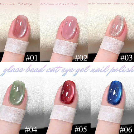 1-6pcs ZH High-end Guiyuan Cat Eye Gel Nail Polish 2025 Popular Autumn Nails Super Shiny Crystal Cat Eye Nail Art Nail Supplies