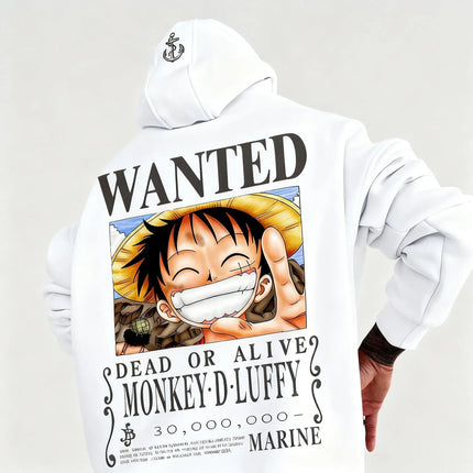 Autumn Fashion One Piece Luffy Anime Print Hoodie Men Women Streetwear Casual Cosplay Pullover Sweatshirt Long Sleeves Jacket