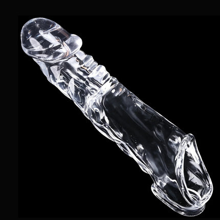 Realistic Penis Extension Cock Sleeve Reusable Silicone Penis Enlarger Delay Condoms For Men Dildo Enhancer Sex Toys