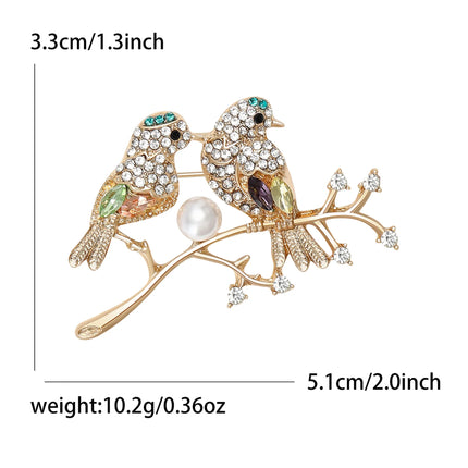 Classic Rhinestone Bird Brooches for Women Unisex Enamel Animal Pins Office Party Friend New Fashion Gifts Jewelry Accessories