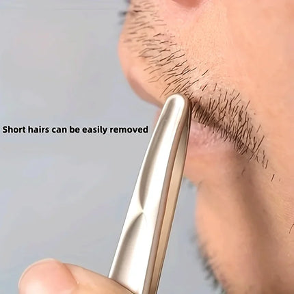 1pc Premium Round Head Tweezers for Eyebrow & Facial Hair Removal Seamless Clips, Short Hair Precision Easy Combing for Eyebrows