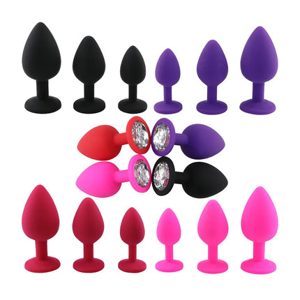 Beginner Friendly Silicone Anal Trainer Butt Plug Set S M L Non-Vibrating Prostate Stimulator for Men Women Gay Couples Toys