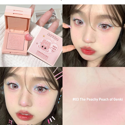 4-in-1 Embossed Matte Blush Makeup Palette Nude Eyeshadow Cheek Blusher Contouring Four-layer All-in-one Box Brightening Makeup