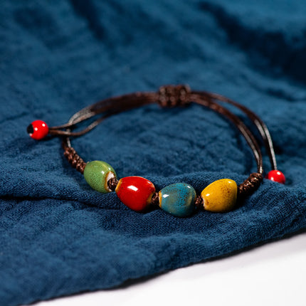 Love stone women's ceramic bracelet Female hand-woven couple small wholesale jewelry #5347