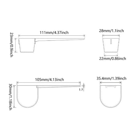 4pcs 5/10g Kitchen Multifunction Measuring Spoons Coffee Scoop Milk Spoon PP Baking Tools Plastic Kitchen Gadgets and Accessorie