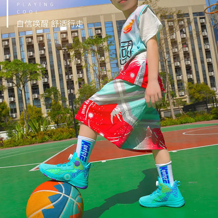 Children Basketball Shoes Original Design 2024 New Indoor Field Training Sports Shoes Comfortable Boy Basketball Shoes for Kids