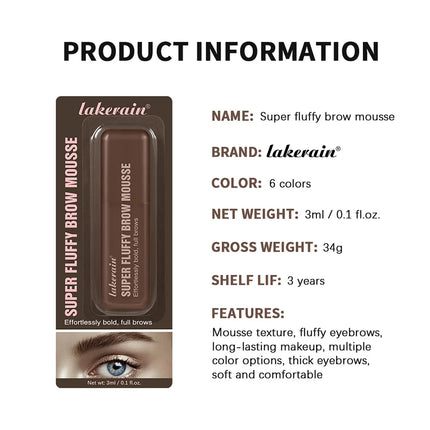 Superfluff Volumizing Brow Mousse Tint for Eyebrows Tinted Brow Gel  Brown Long Lasting Waterproof Eyebrow Tattoo  Dye Cosmetics