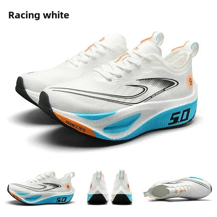 Unisex 2025 Full Carbon Plate Running Shoes Professional Marathon Racing Lightweight Bounce Cushion Breathable Sports Sneakers