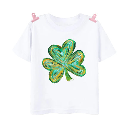 Happy St. Patrick's Day Printed Kids Shirts St. Patrick's Party Boys Girls T-shirt Holiday Child Short Sleeve Tops Summer T Shirt