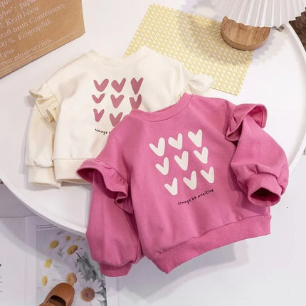 2025 Baby Girls Long Sleeve T-shirt Spring Casual Children Tops Printed Kids Loose Tshirt Autumn Girls Thin Sweatshirt