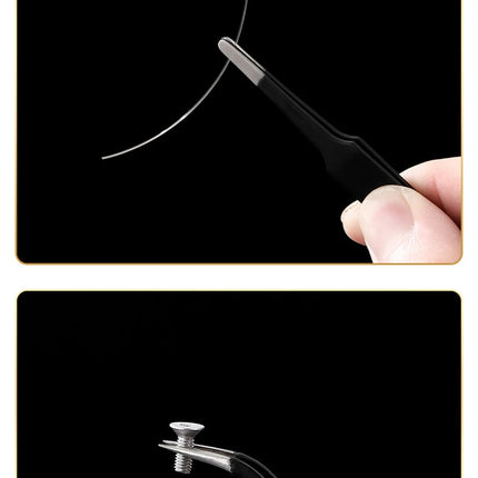 Antistatic Stainless Steel Tweezers 6 PCS Precision Maintenance Industrial Repair Curved Tool Home Work Model Making Hand Tools