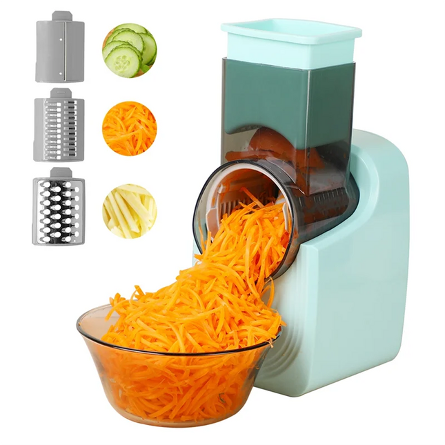FZFZ Electric Vegetable Cutter Slicer And Shredde Kitchen Drum Vegetable Cutter EU Plug