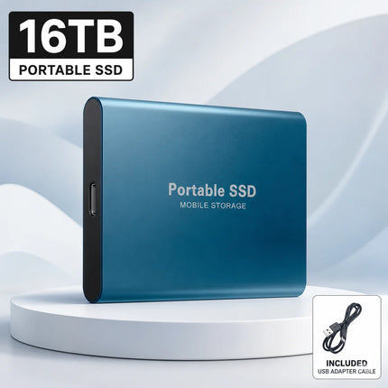 1TB External Hard Drive Portable SSD USB 3.1 Type-C Fast Transfer Shockproof for Laptop Mac PC Home Office Use
