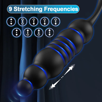 Anal Vibrator Prostate Massager with Cock Ring Buttplug Stimulator with 9 Speeds Vibrating Modes Adult Sex Toys for Men Gay