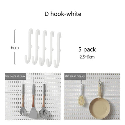 Peg board Wall Accessories Wall Organizer Mounting Display Diy Pegboard Kit Tool Storage Panel Board Rack Bathroom Kitchen