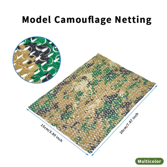 Military Camouflage Net Disguise Net for Scale Diy Model Making/Tank Vehicle Kits/Landscape/Dioramas Supplies/Decoration 1pc