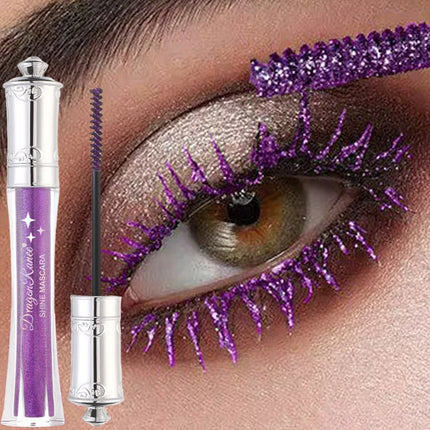 Purple Gold Diamond Mascara Shining Sequins Sweat Proof Glitter Eyelashes Quick Dry Lasting Curling Thick Mascara Shimmer Makeup