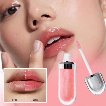 3D Hydra Lipgloss Mirror Lip Glaze Shimmer Moisturizing Pearlescent Color Liquid Lip Gloss Plump Glossy Non Stick Cup Balm ﻿